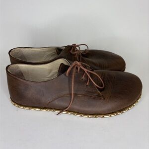 Atlantis Handmade Barefoot Casual Shoes Men's Size 11.5 Oxfords Brown Leather
